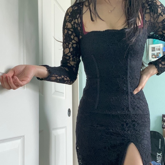 Lacey black topshop dress - Picture 1 of 2